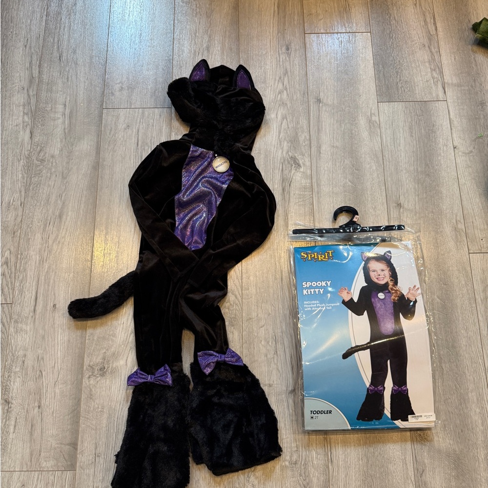 Spirit Black and Purple Spooky Kitty Costume